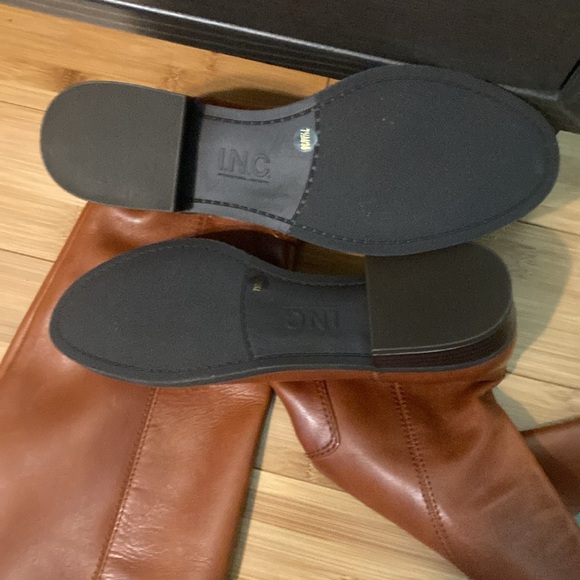 INC Women’s Fawne Genuine Leather Knee High Riding Boots NWT Women’s 7.5M Brown - Picture 8 of 9